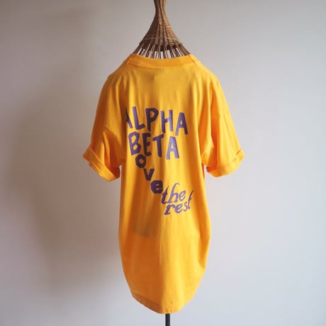 90s "Screen Stars"  Alpha Beta print t-shirts (YE)