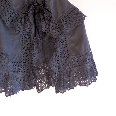 antique cotton lace collar cape