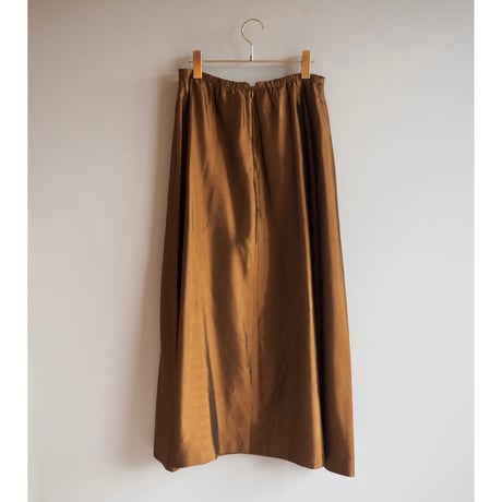 90s〜 "Coldwater Creek" metallic satin flare maxi skirt