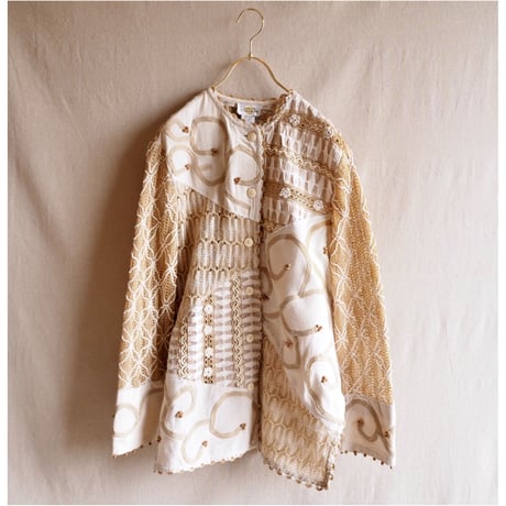 vintage Sandy Starkman jute art jacket