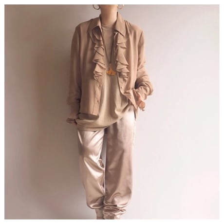 "FORENZA" ruffle sheer blouse