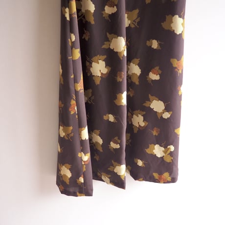 70s floral flare sleeve maxi dress