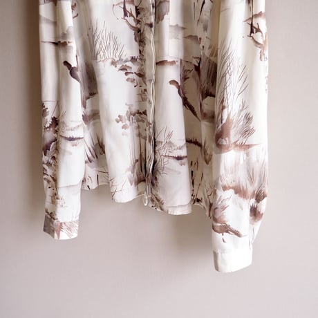 vintage ink painting blouse