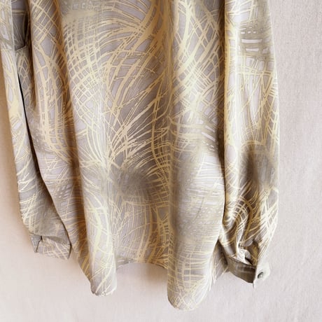 vintage abstract print oversized blouse