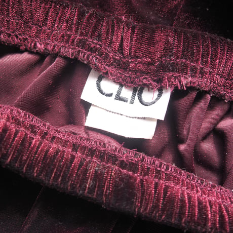 "CLIO" bordeaux velours easy pants