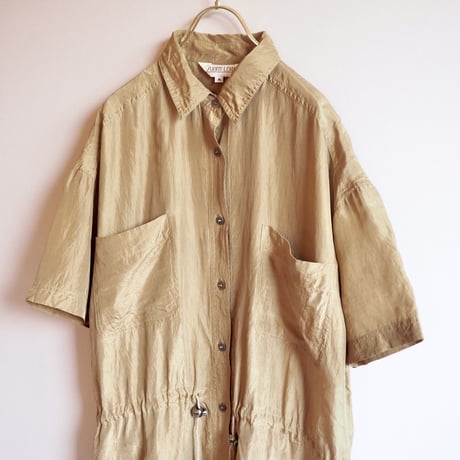 silk drawstring oversized shirts