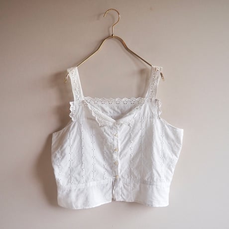 1900〜1920s antique eyelet lace corset cover