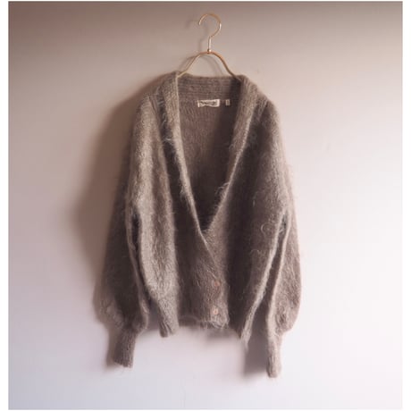"Varansel" shawl collar fuzzy cardigan
