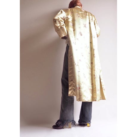 60〜70s chinese embroidered satin coat