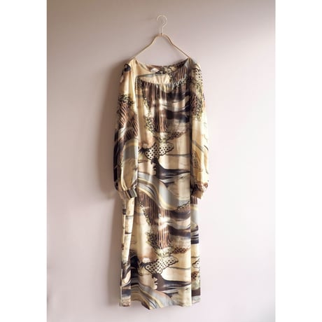 70s landscape painting maxi dress