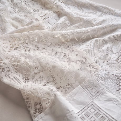original remake lace patchwork maxi skirt 【A】