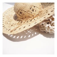 vintage boho raffia wide brimmed hat