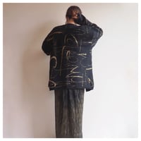 80〜90s abstract metallic cardigan