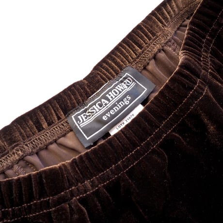 "Jessica howard" brown velours×tulle marmade skirt