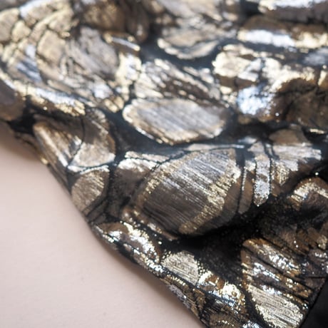 70〜80s "Andree Gaye" metallic floral blouse
