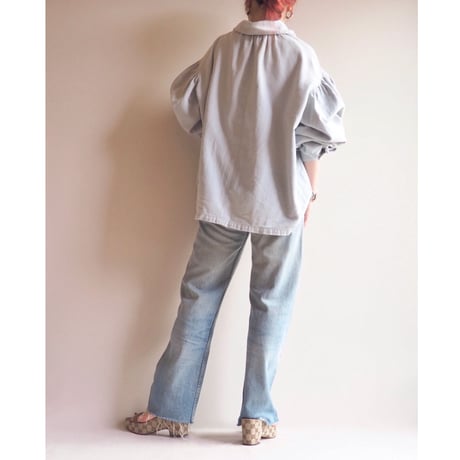 vintage balloon sleeve folk blouse
