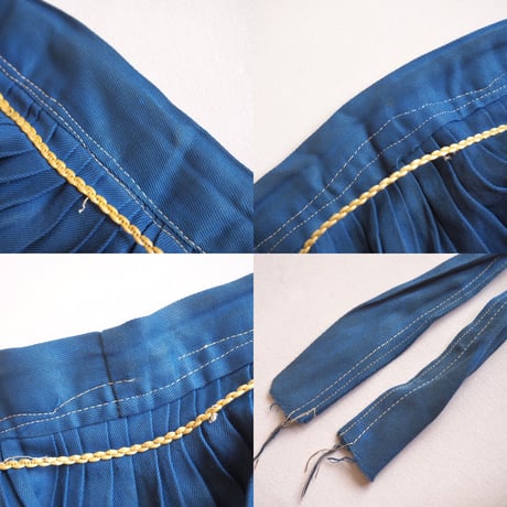 80s hmong embroidered wrap skirt