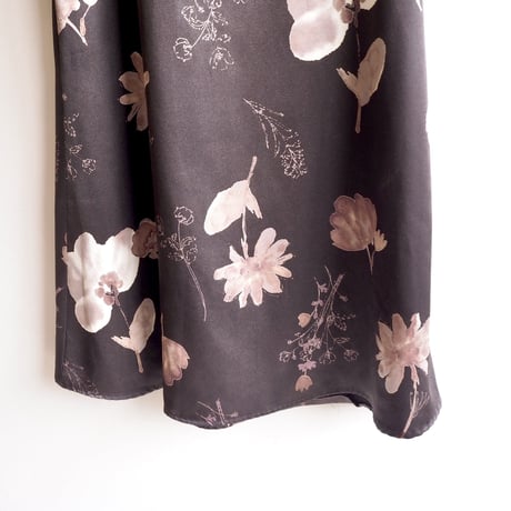 90s satin floral maxi skirt