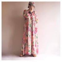 70s〜 floral house maxi dress