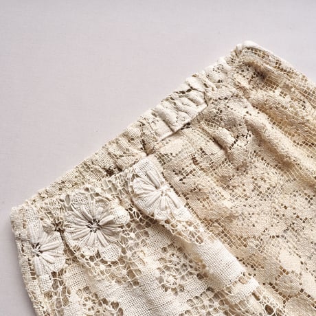 original remake lace patchwork maxi skirt 【B】