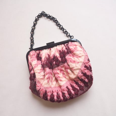 70〜80s woven knit mini bag