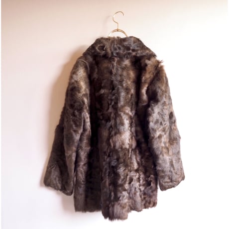 vintage brown lamb fur jacket