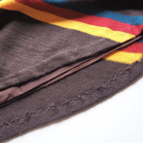 70s stripe knit maxi skirt