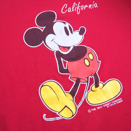 90s〜 "Velva Sheen" mickey t-shirts (RD)