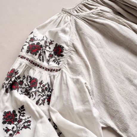 vintage ukrainian embroidered maxi dress