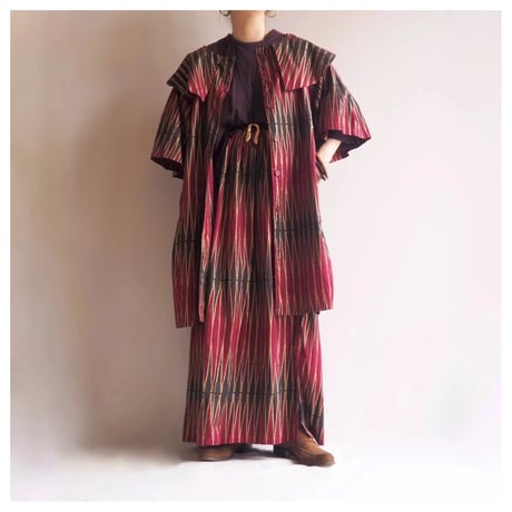 "The African Village" big collar tunic dress & skirt (BD×BK)