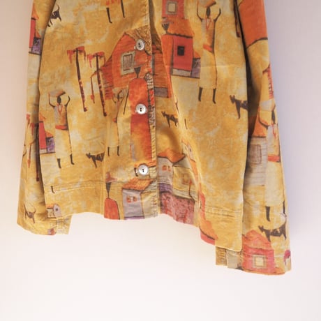 "CHICO's DESIGN" landscape corduroy jacket