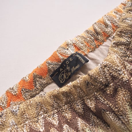 made in Italy metallic knit flare pants