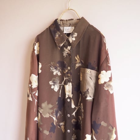 "Casali" brown gradation floral blouse