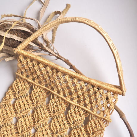 70〜80s jute macrame bag