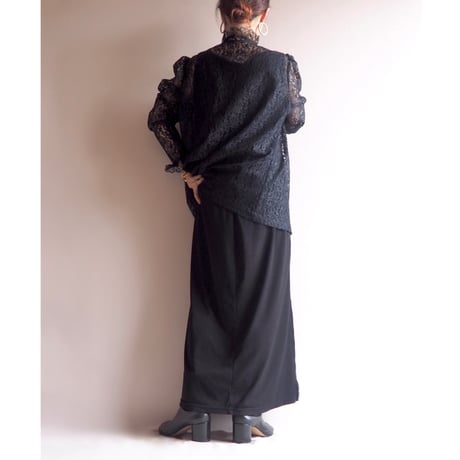 70〜80s ruffle lace blouse
