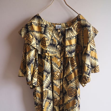 "The African Village" big collar tunic dress & skirt (GD×LYE)