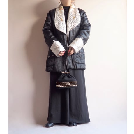 50〜60s beads drawstring woven bag