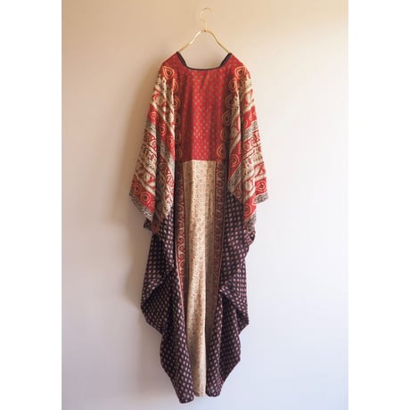 vintage oversized ethnic kaftan maxi dress