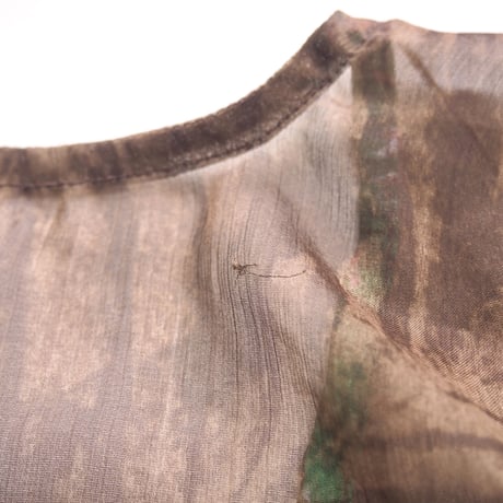 vintage abstract print sheer kaftan dress