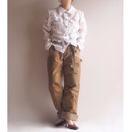 "Nu Influence" floral sheer blouse