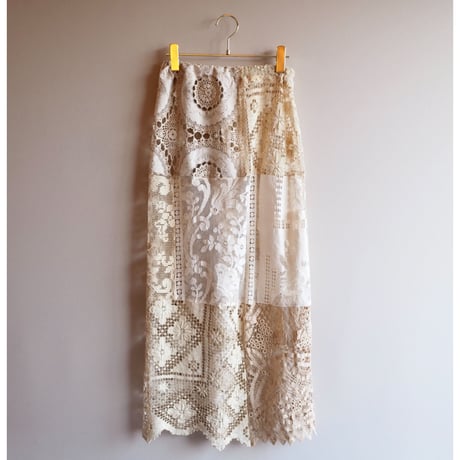 original remake lace patchwork maxi skirt B
