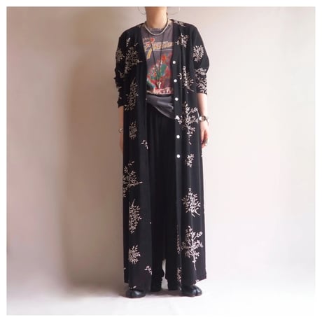 90s "Ronni Nicole" elastic floral maxi robe