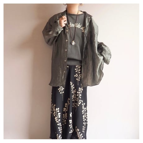 "Chico's design" oversized sheer blouse (KH)