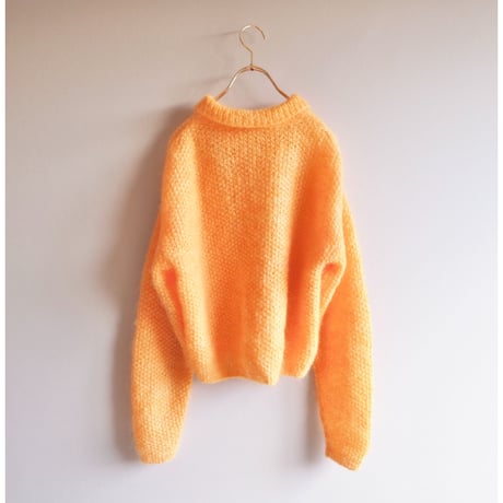 vintage orange mohair cardigan