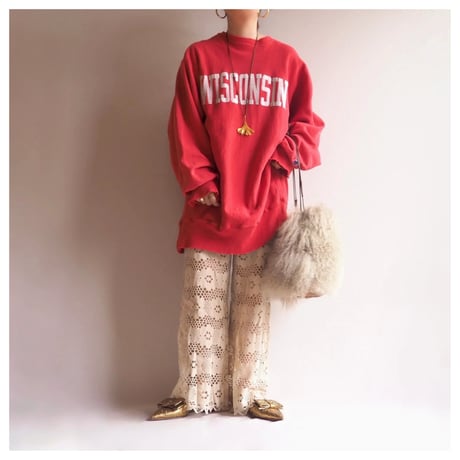 90s champion reverse weave damage college sweat