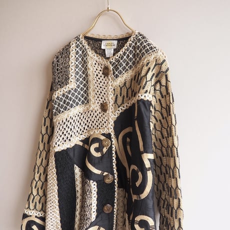 vintage "Sandy Starkman"  jute art jacket