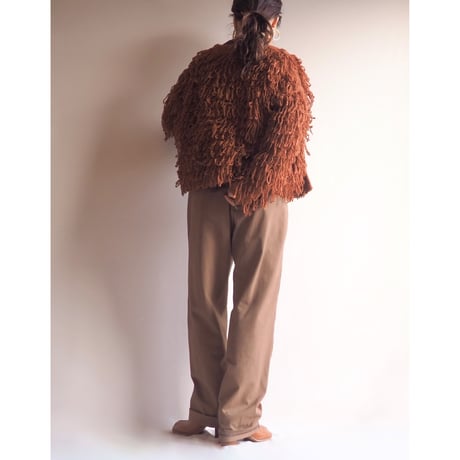 vintage loop fringe cropped cardigan