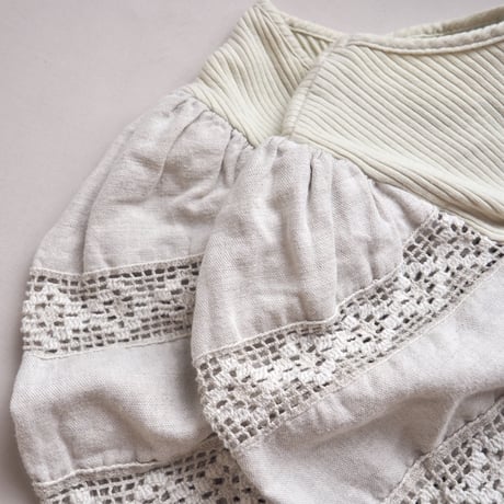 80s crochet puff sleeve tops