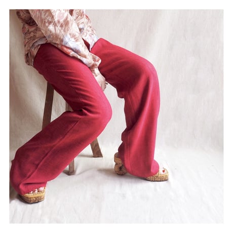 US made red wide pants