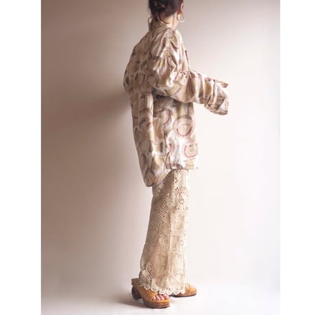 vintage abstract print blouse